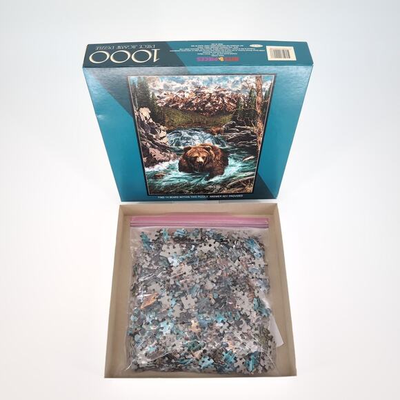 Bits & Pieces 1000 Piece Bear River by Steven Michael Gardner Jigsaw Puzzle -GUC - Picture 11 of 14